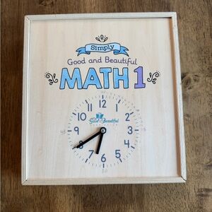 The good and the beautiful math 1 original wooden box